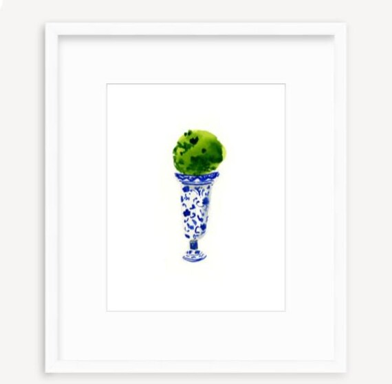 Art Print Topiary No. 2 Cute Wall Art Home Decorating Etsy