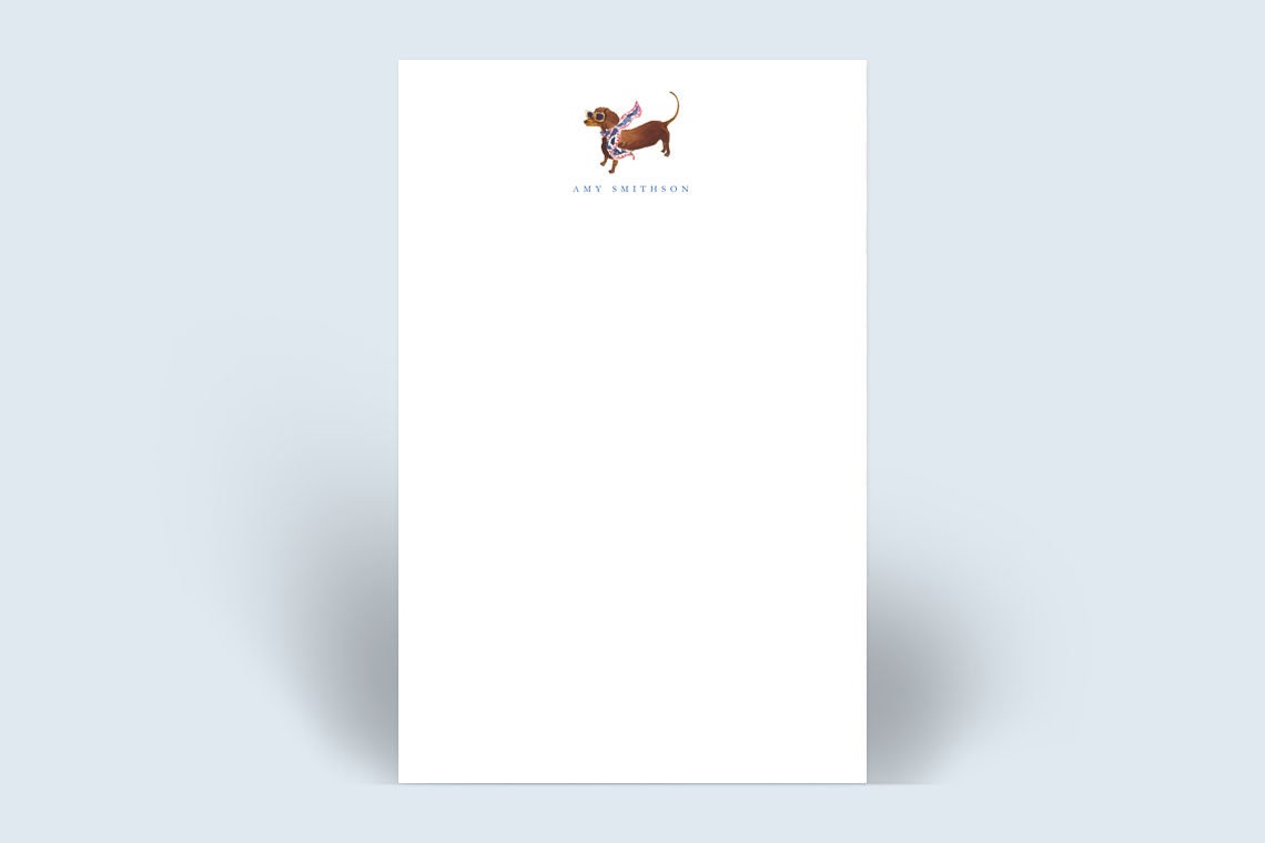 Women`s Gift idea Artfile Frank Sausage Dog Magnetic List Tear Off Notepad 