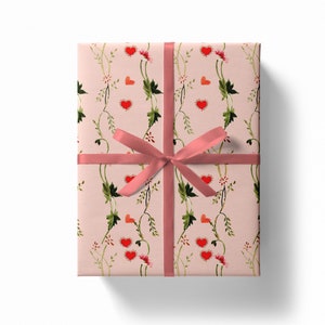 Wrapping Paper: Valentine Vines Pink (Valentines Day, Fragonard)