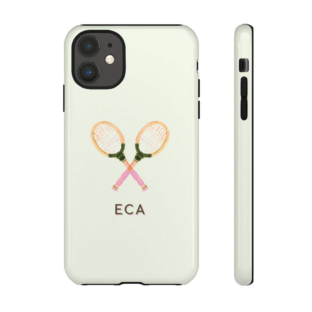 Tennis Racquet Phone Case Tennis Monogrammed Personalized Etsy
