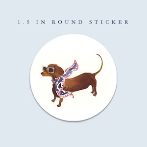 Matte Round Sticker/Envelope Seal: Dachshund