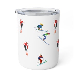 Mini Skiiers Insulated Coffee Mug, 10oz