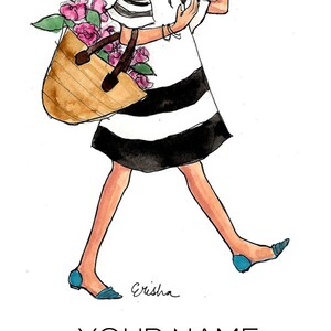 Peonies Toting Business/Calling Cards