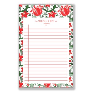 Urlaub Checklist Notizblock: Nouveau Floral