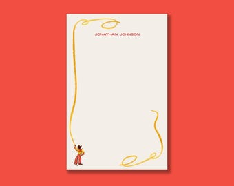 Cowboy Personalized Notepad {Paper Notepad, To Do List, Realtor, Closing Gift, Office Supplies, Grocery List}