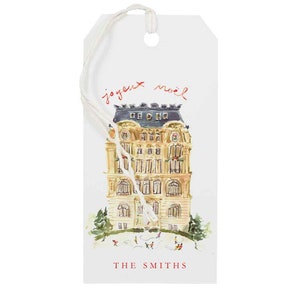 Christmas Gift Tags: Joyeux Noel Parisian Skaters Gift Tag {Holiday Gift Tags}