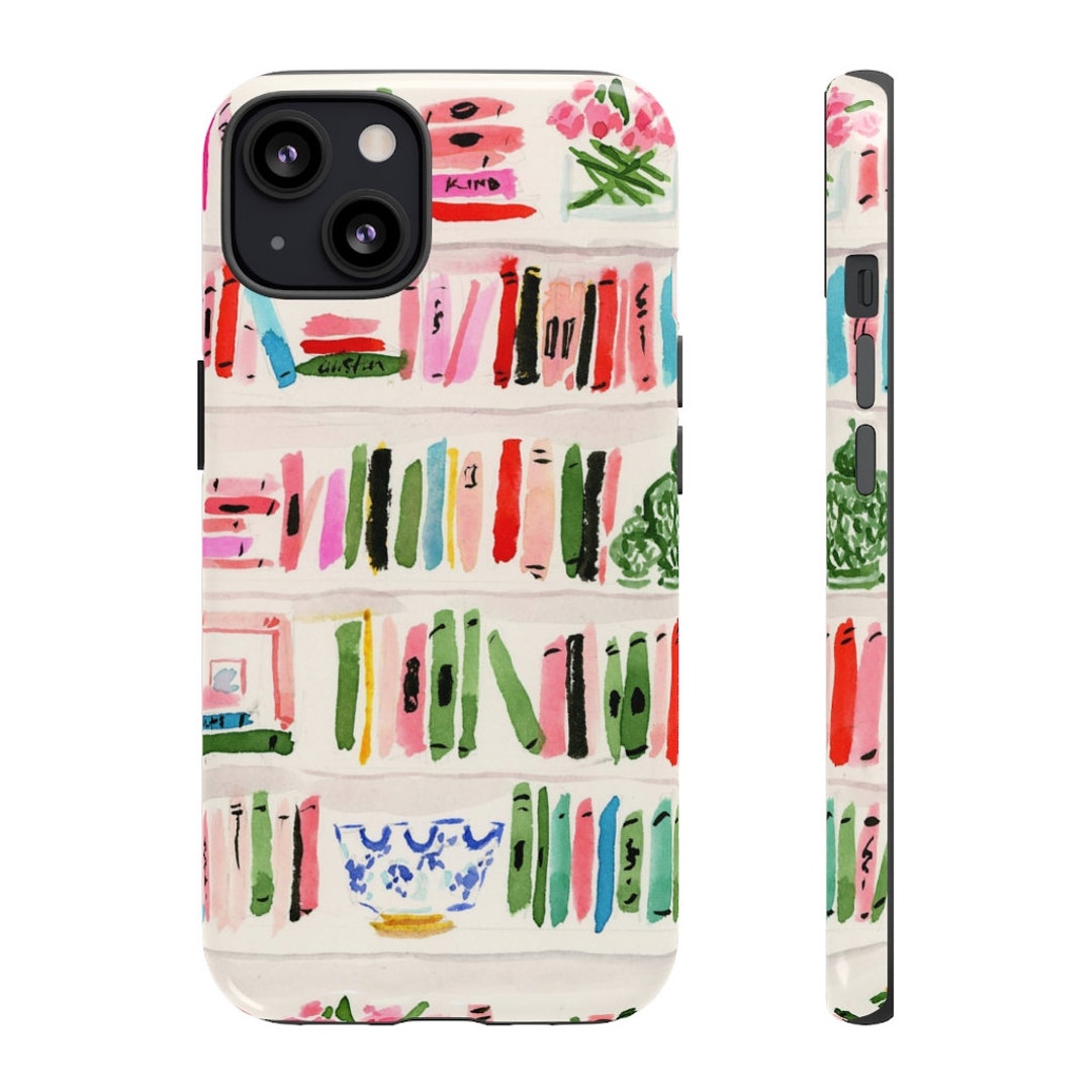 Bright Bookshelf Phone Case Etsy