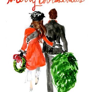 Holiday Christmas Cards: Christmas Couple { Fashion Christmas Card }