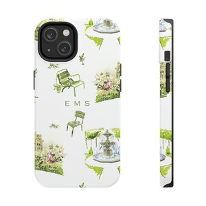 Personalized Paris Garden Toile Green Phone Case (iPhone 14)