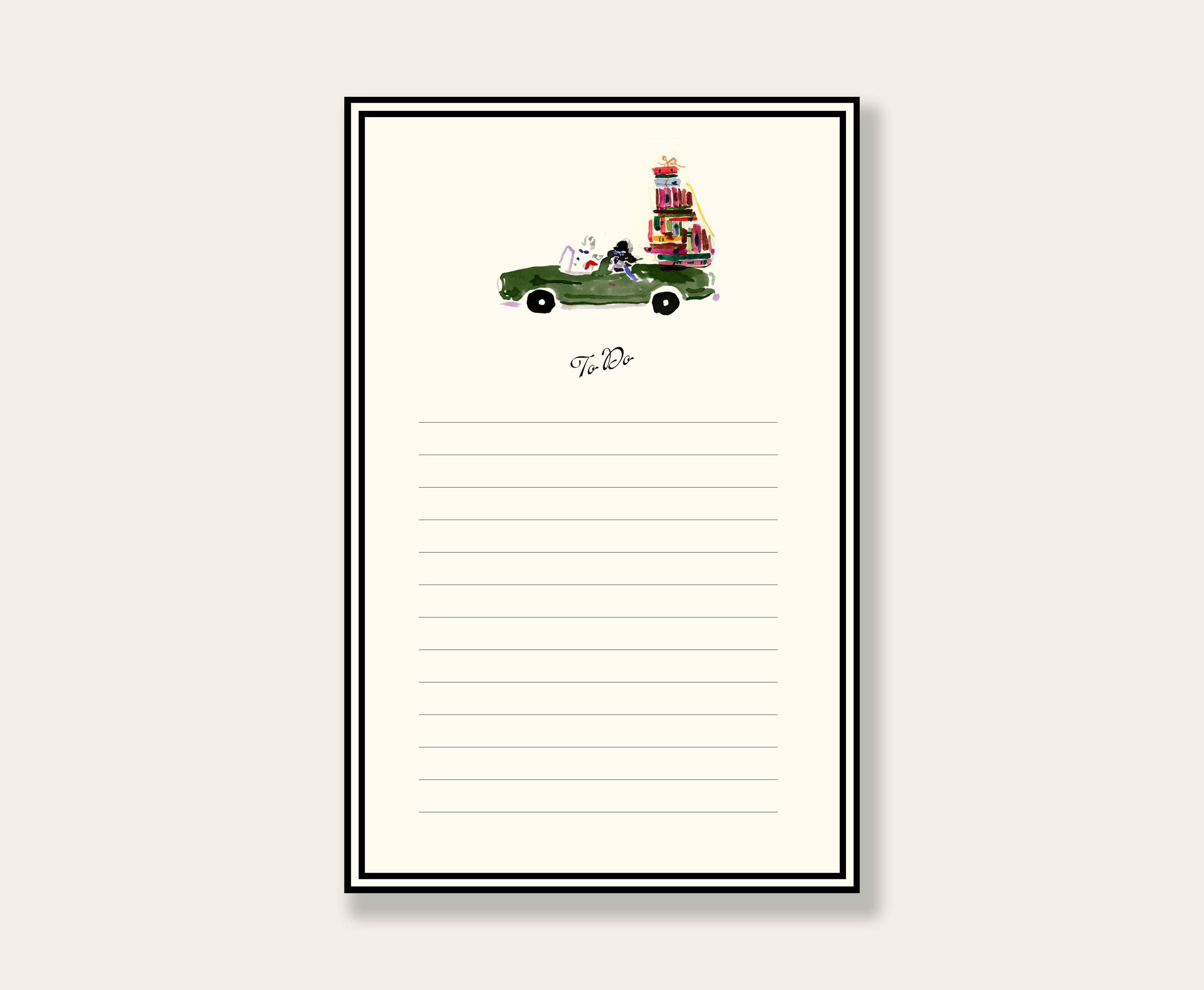 Personalized Notepad: Poodle Convertible To Do {Paper Notepad, To Do List, Realtor, Closing Gift, Office Supplies, Grocery List} Fall 2024