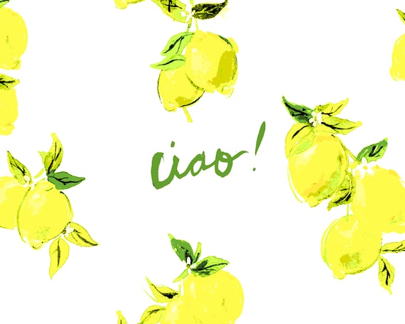Art Print Ciao Lemon Print Cute Wall Art Home Decorating Etsy Art Print Ciao Lemon Print Cute Wall Art Home Decorating Etsy