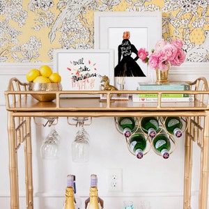 Bar Cart Combo Package: Any Two 8x10" Bar Cart Art Prints {Cute Wall Art, Home Decorating, Original Painting, Watercolor, Apartment Decor}