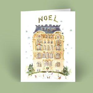 Parisian Skaters: Set of Illustrated Christmas Cards { Fashion Christmas Card }