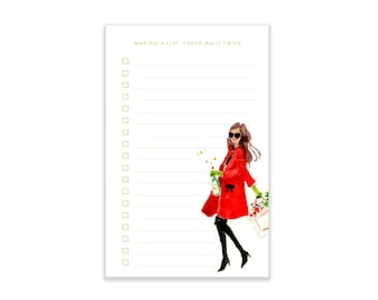 Holiday Checklist Notepad: Shoppin and Poppin
