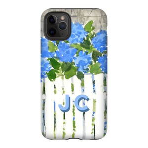Nantucket Hydrangeas Monogrammed Phone Case