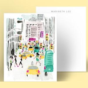 Set of 400 flat notecards for Leslie: NYC Midtown