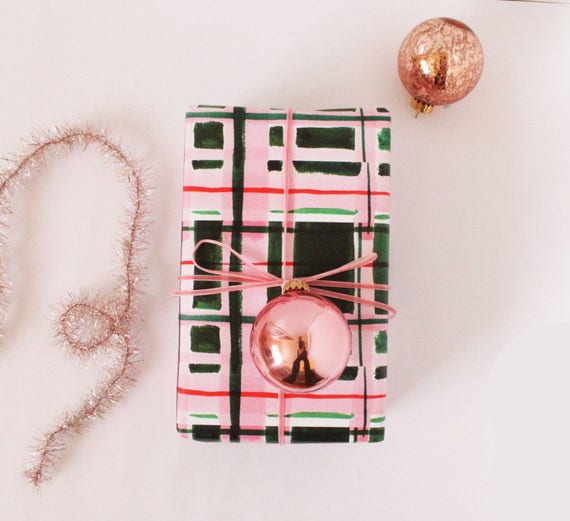 Christmas Wrapping Paper: Patchwork Plaid {Christmas, Holiday, Birthday, Gift Wrap}