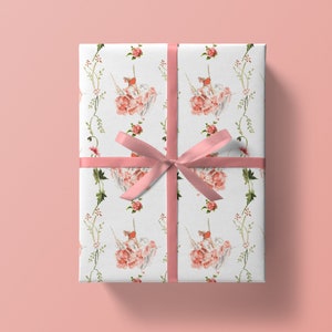 Uxcell Double Sided Color Flower Wrapping Paper Light Pink+Gold 22.8 inchx22.8 inch Waterproof 10 Pack