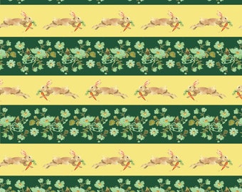 Bunnies and Chintz Hunter Wrapping Paper {Christmas, Holiday, Birthday, Gift Wrap}