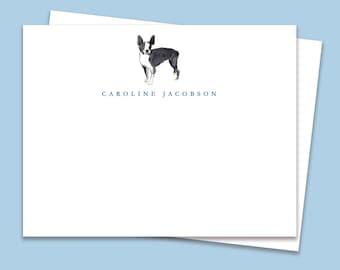 Personalized Stationery: Boston Terrier {Stationary Notecards, Personalized, Dog Cards, Puppy Art}