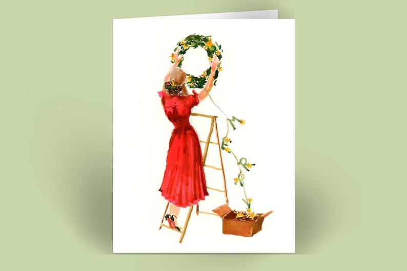 Personalized Christmas Cards: Stars & Tartan image 1