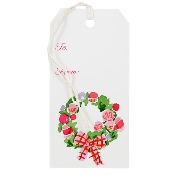 Christmas Gift Tags: Wreath {Holiday Gift Tags}