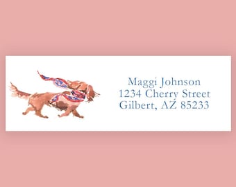 Address Label: Red Dachshund Address Label