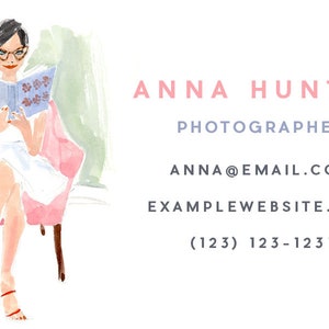 Custom Business/Calling Cards: Book Girl