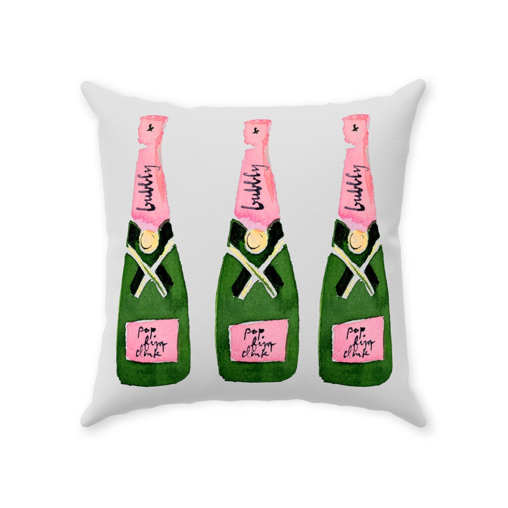 Champagne Throw Pillow With Insert Etsy