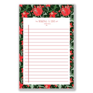 Urlaub Checklist Notizblock: Hunter Nouveau Floral