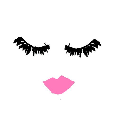 Art Print Lashes and Lips cute Wall Art Home Decorating Etsy