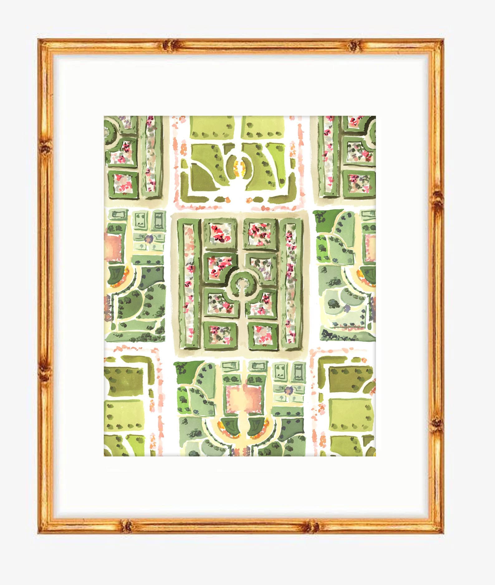 Art Print: French Gardens {Cute Wall Art, Home Decorating, Original Painting, Watercolor, Wall Decor, Interior Design, Ideas}