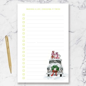 Holiday Checklist Notepad: Merry Car