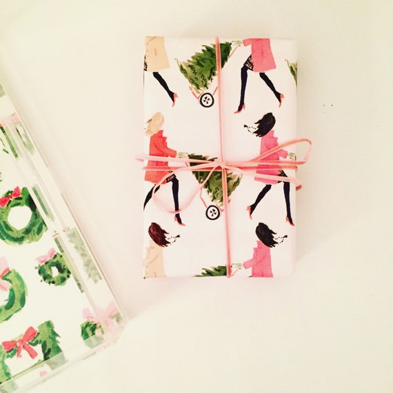 Santa's Wrap Personalized Wrapping Paper by Sarah Brown
