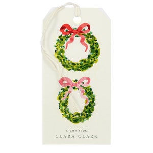 Personalized Christmas Gift Tags: Boxwood Wreath Gift Tag {Holiday Gift Tags}