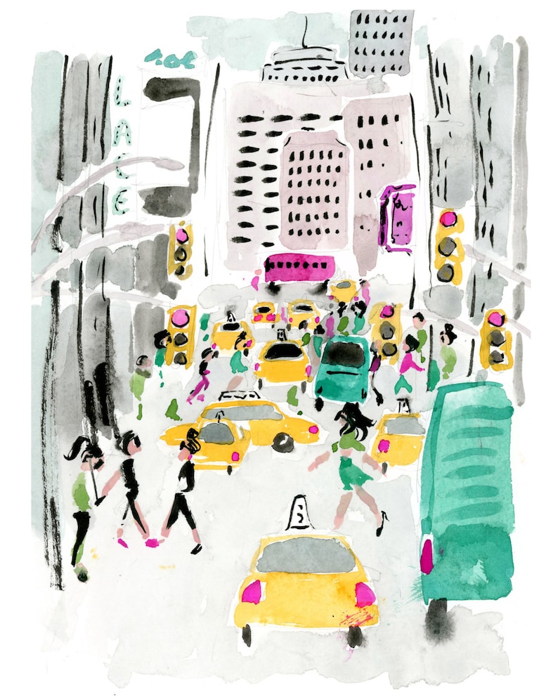 Art Print NYC Midtown Cute Wall Art Home Decorating Etsy