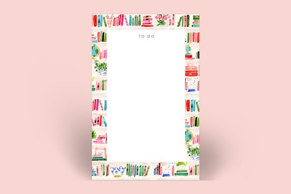 Personalized Notepad Bright Bookshelf paper Notepad to Do List