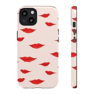 Bisous Phone Case {Retro Phone, Vintage Phone, Pink iPhone 12 Case}