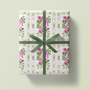 Wrapping Paper: Camille Floral {Christmas, Holiday, Birthday, Gift Wrap}