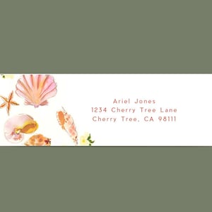Address Label: Mermaid Shells