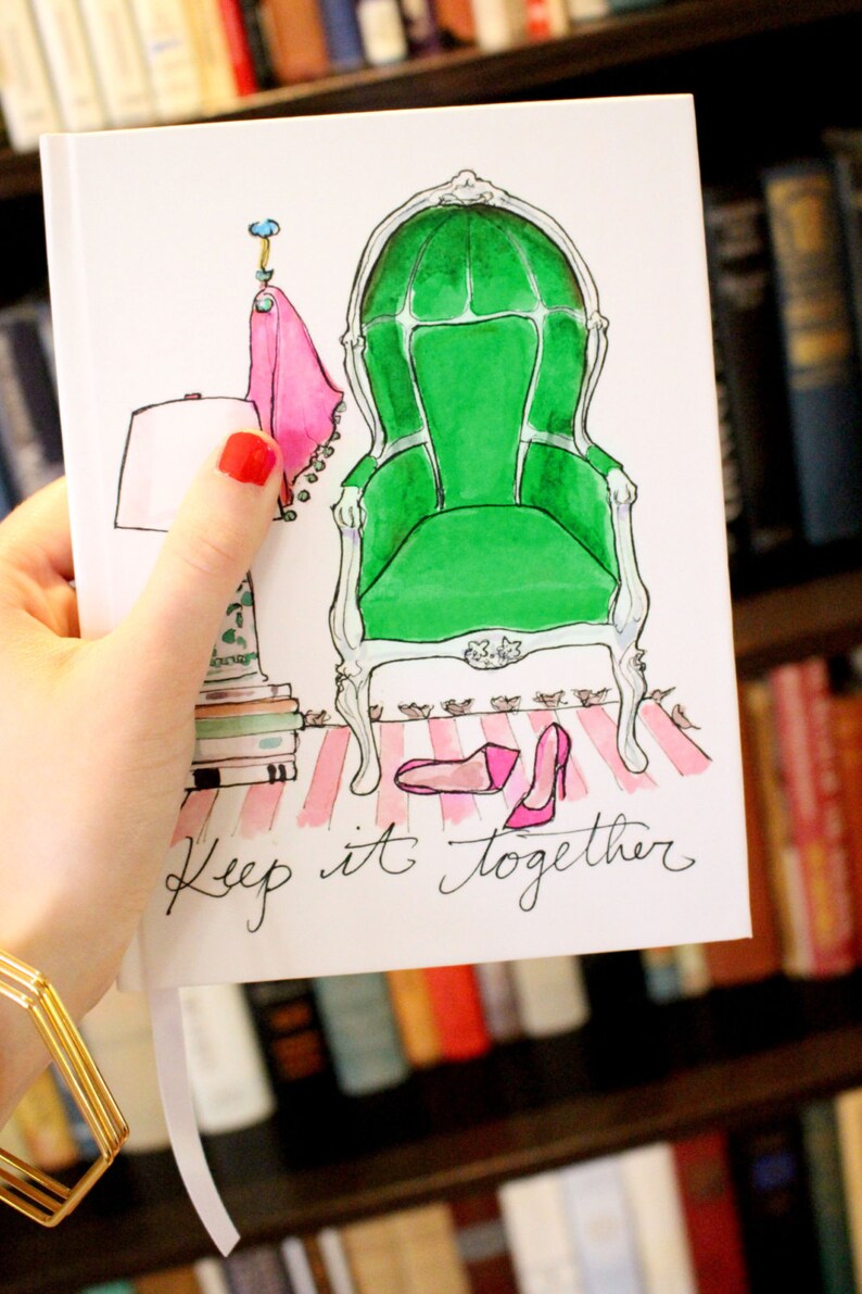 Illustrated Journal Notebook Keep It Together Illustrated Etsy