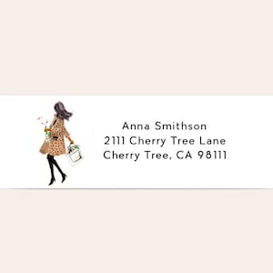 Address Label: Shoppin and Poppin in Leopard