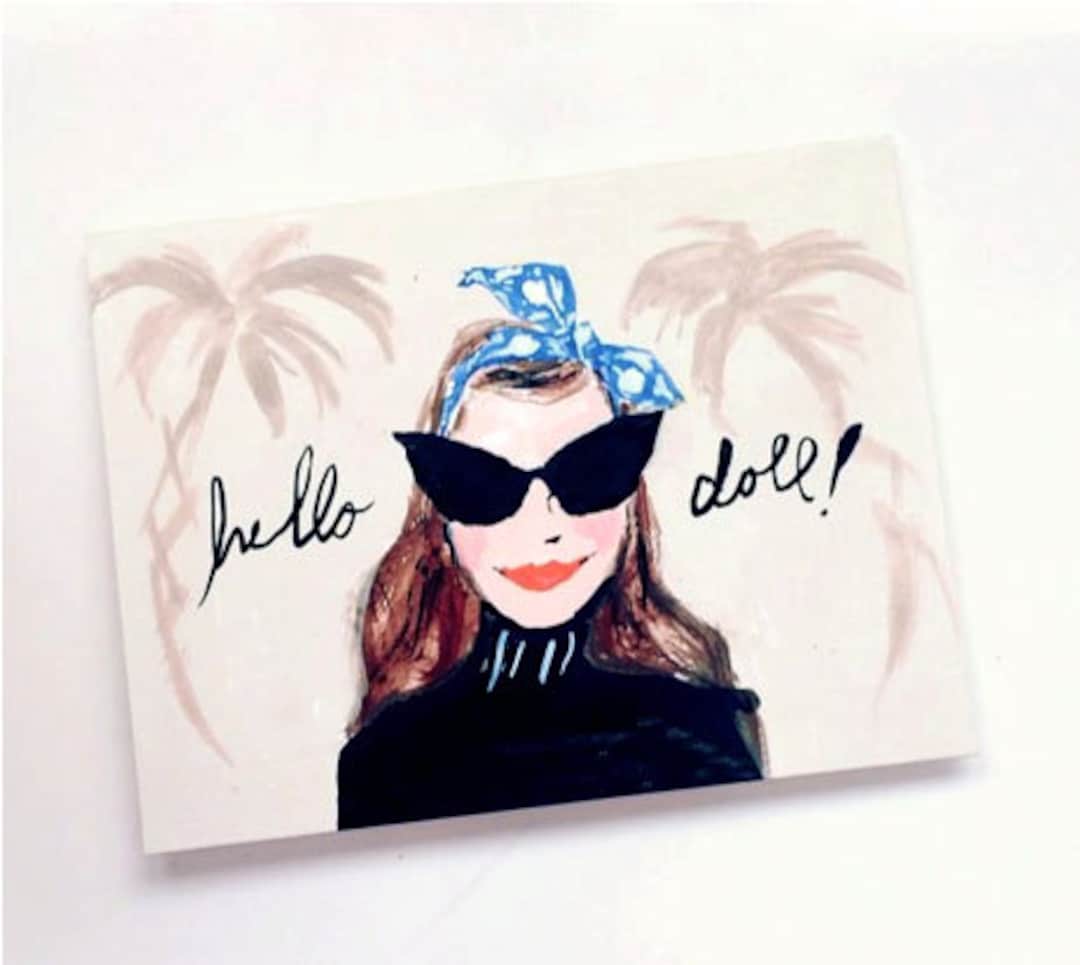 Cute Greeting Cards Notecards Stationery Stationary: Hello Doll ...