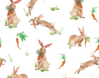Bunnies Wrapping Paper {Christmas, Holiday, Birthday, Gift Wrap}