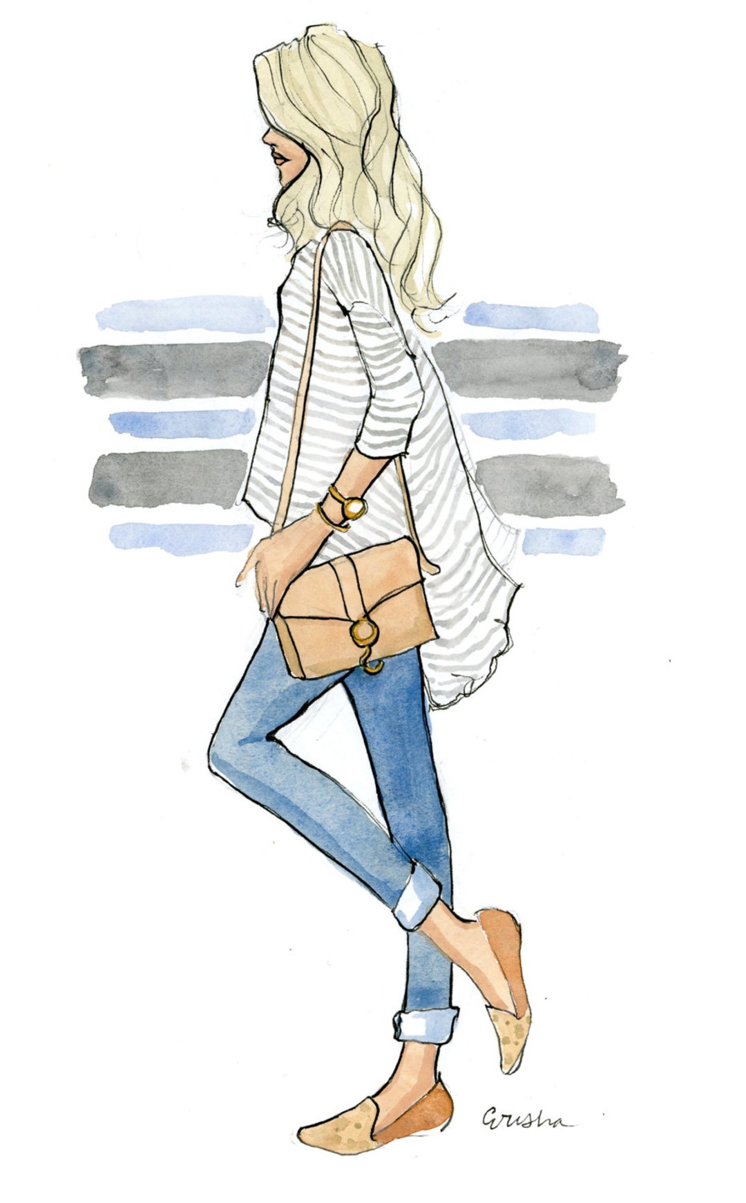 Casual top fashion sketches