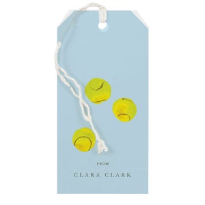 Personalized Gift Tags: Tennis Ball Blue
