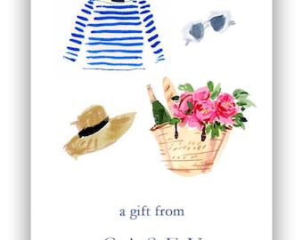 Personalized Gift Stickers: French Essentials