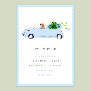 Sage Topiary Door Moving Announcements (Moving Card, Moving announcement, Moving, Realtor, Real Estate Agent, New Home, Housewarming)