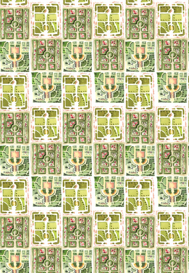 Wrapping Paper: French Gardens Paris, Holiday, Birthday, Gift Wrap, Christmas image 3
