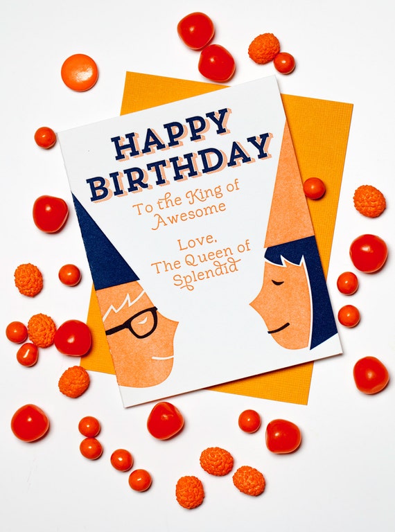 Items similar to Letterpressed Birthday Card on Etsy